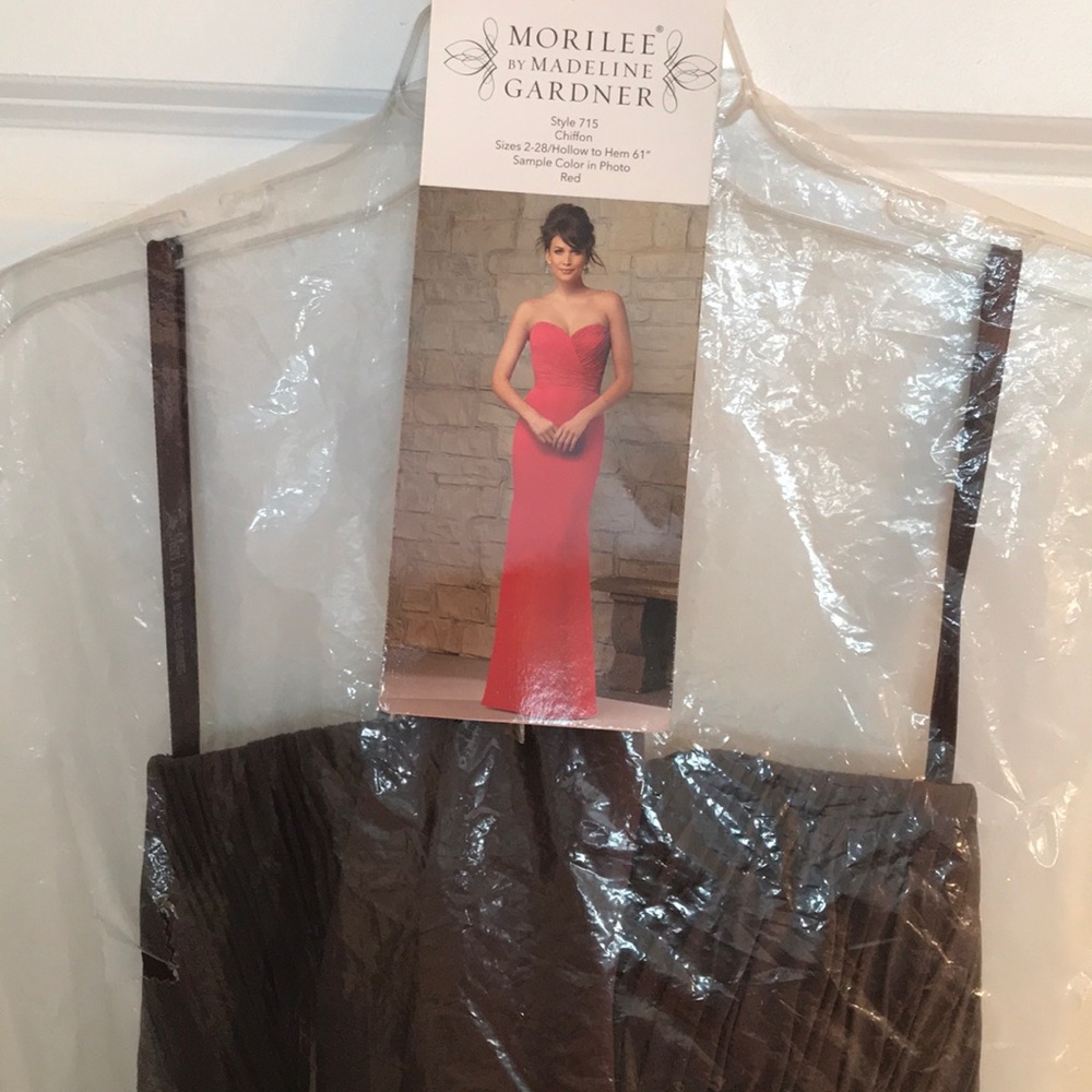 Mori Lee Bridesmaid Dress #715 in BROWN
